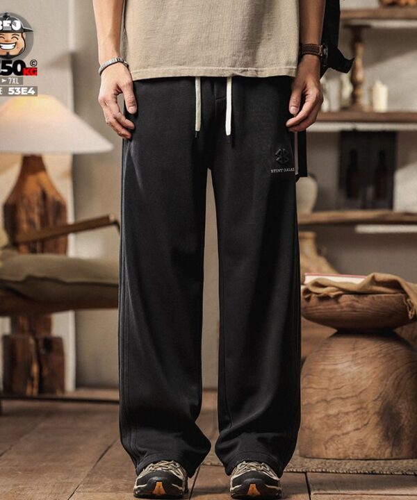 Alternative view of Quần dài Jogger ống suông 3 sọc ẩn bên hong old school style