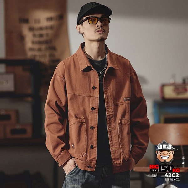 Áo khoác sơ mi phối túi 2 bên dưới phong cách retro 4 Áo khoác sơ mi phối túi 2 bên dưới phong cách retro - Ảnh 4