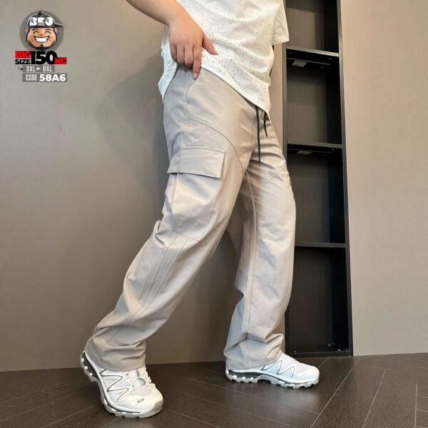 Quần dài jogger thun dù phối túi hợp kèm chi nổi casual style 1