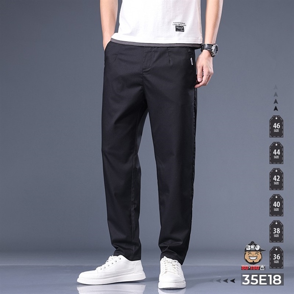 Quần dài kaki thun lưng thun ống đứng vải suông