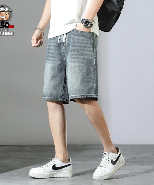 Alternative view of Quần Short Jean lưng thun đa năng wax cá tính