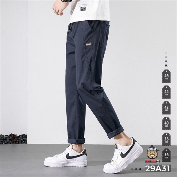 Quần dài kaki thể thao Mảng kẻ chỉ nổi 4 Quần dài kaki thể thao Mảng kẻ chỉ nổi - Ảnh 4