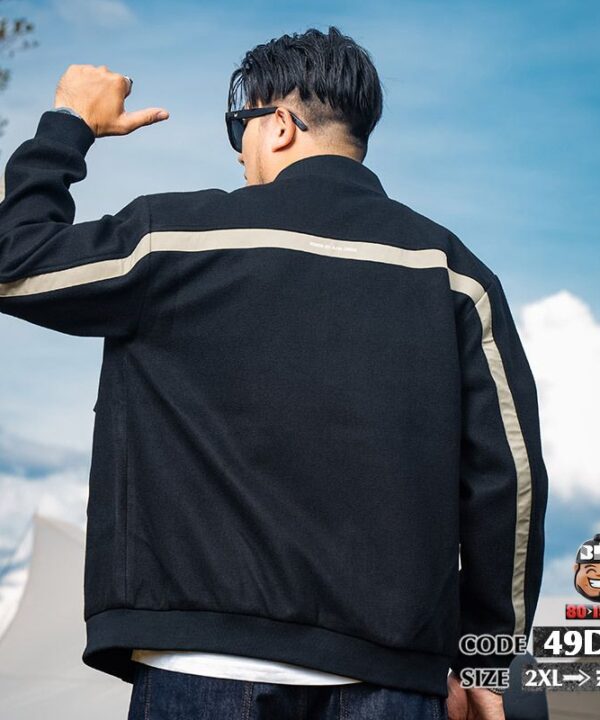 Áo khoác bomber kiểu ráp phối túi trước áo kèm viền sau phong cách 9 Áo khoác bomber kiểu ráp phối túi trước áo kèm viền sau phong cách 4