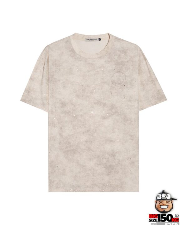 Áo thun tay ngắn logo mặt cười in nổi họa tiết galaxy chấm nhỏ lấp lánh 4