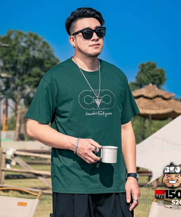 Áo thun tay ngắn họa tiết nổi AA reverse trước ngực