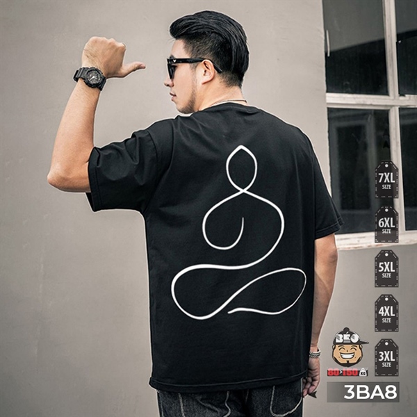 Áo thun tay ngắn ngồi thiền sau áo