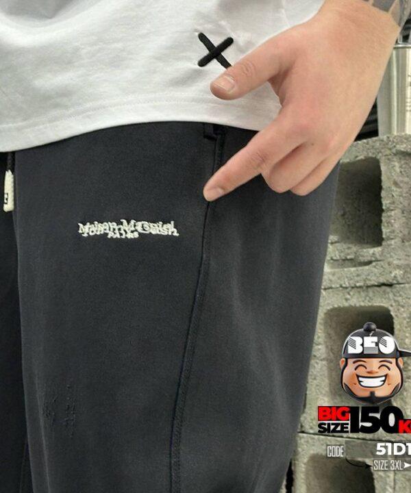 Quần dài jogger wax xù logo text street style 7 Quần dài jogger wax xù logo text street style 2
