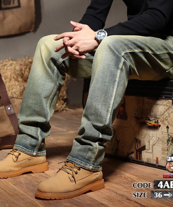 Quần dài jean wax phục cổ slim men fix 4