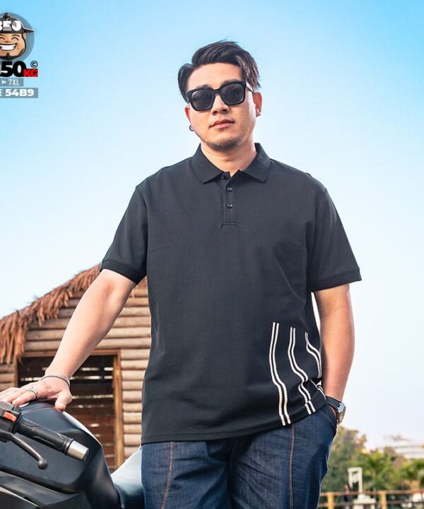 Áo thun tay ngắn Polo cotton triple dash phong cách tối giản 7 Áo thun tay ngắn Polo cotton triple dash phong cách tối giản 2