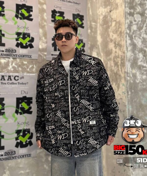 Áo khoác sơ mi when day WD texture full coat style 2