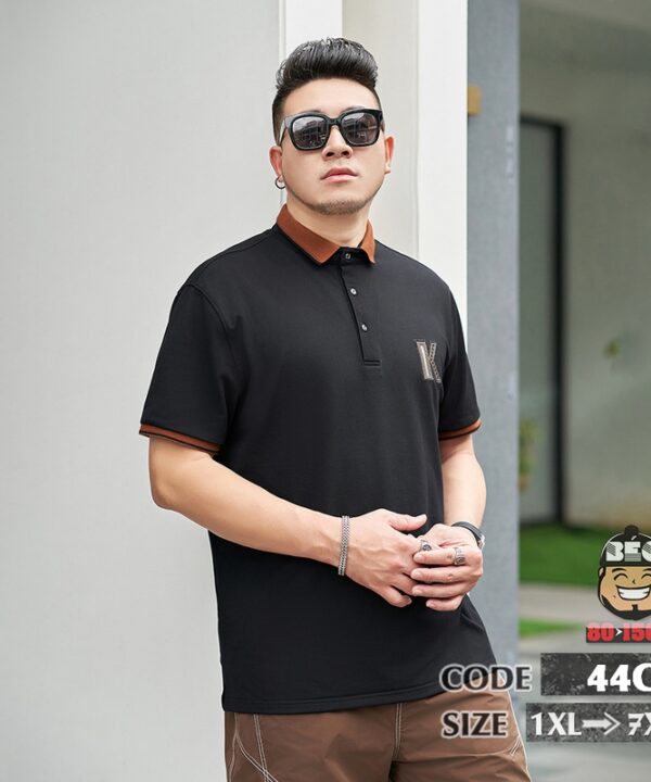 Áo thun tay ngắn polo K cổ viền trẻ trung