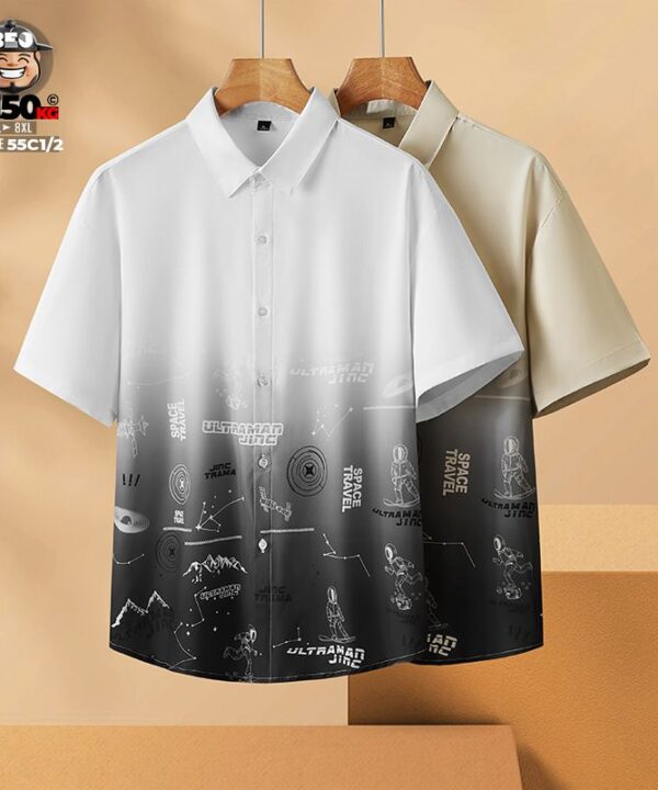 Áo sơ mi tay ngắn traveling chuyển màu street wear 9 Áo sơ mi tay ngắn traveling chuyển màu street wear 4