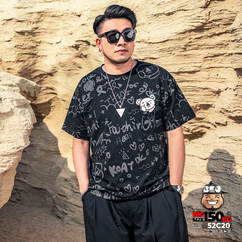 Áo thun tay ngắn in full họa tiết gấu graffiti streetwear style 2 Áo thun tay ngắn in full họa tiết gấu graffiti streetwear style - Ảnh 2