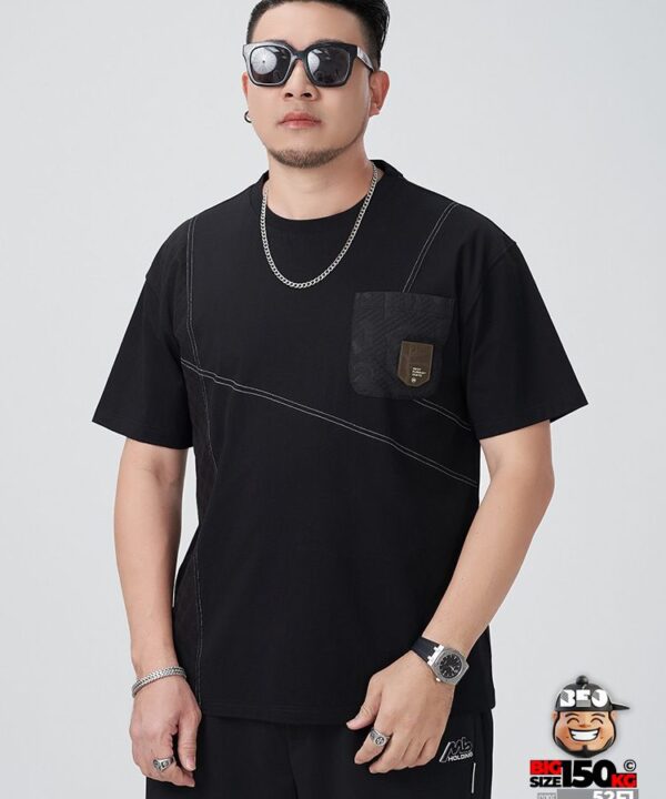 Áo thun tay ngắn cotton kiểu Urban Line phối túi phá cách 2