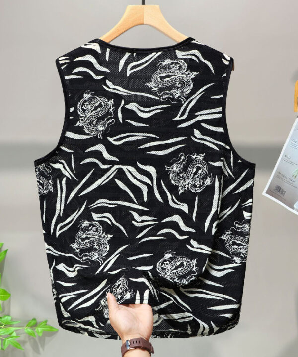 Áo thun 3 lổ họa tiết caro nylon mắt lưới co giãn mỏng nhẹ cá tính 8 Áo thun 3 lổ họa tiết caro nylon mắt lưới co giãn mỏng nhẹ cá tính 3