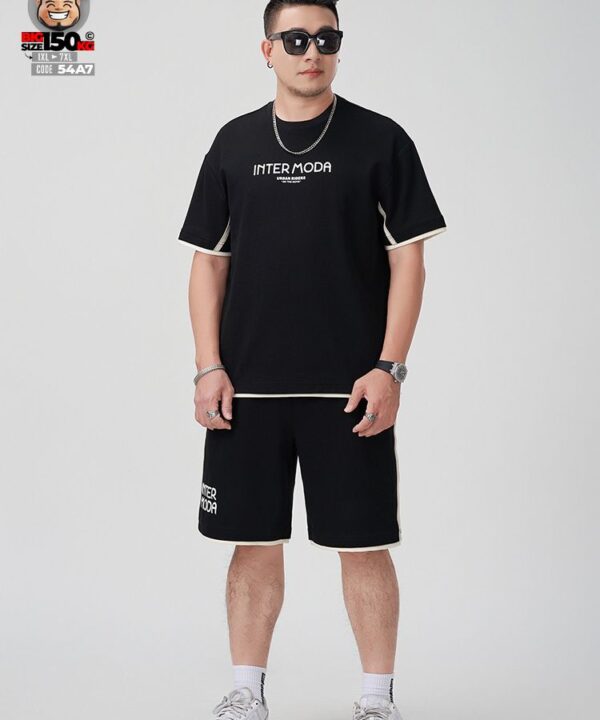 Đồ bộ short thun cotton viền nhấn Inter Moda sport band 5