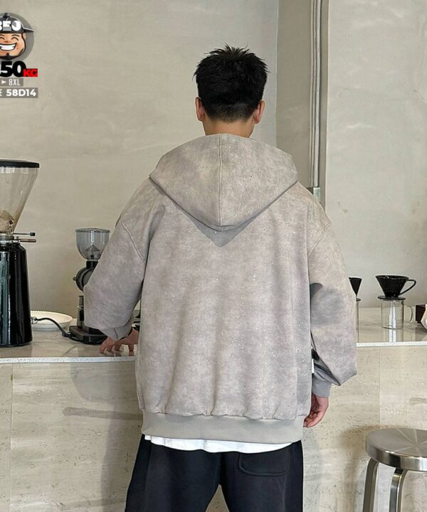 Áo khoác cotton form rộng có nón Galaxy logo tag 3