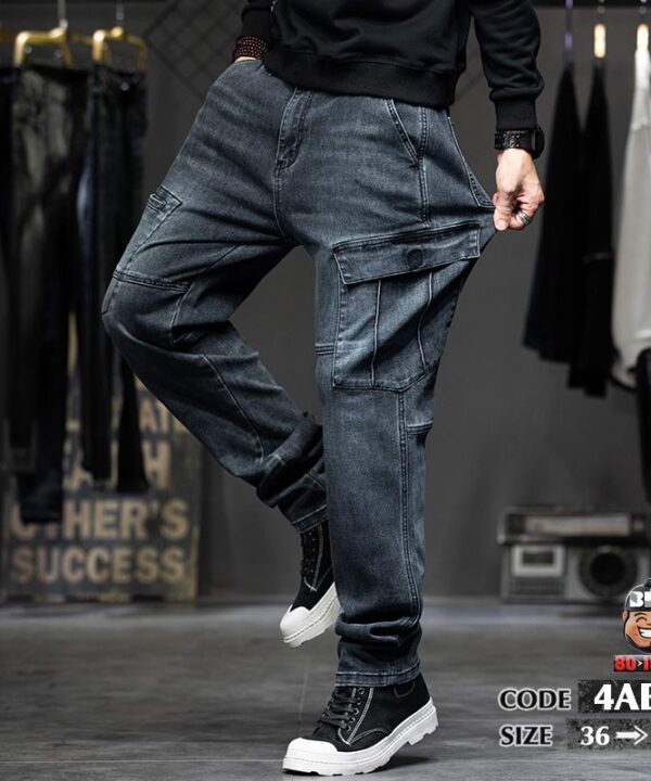 Quần dài jean thun phối túi ngang gối Men fit 8 Quần dài jean thun phối túi ngang gối Men fit 3