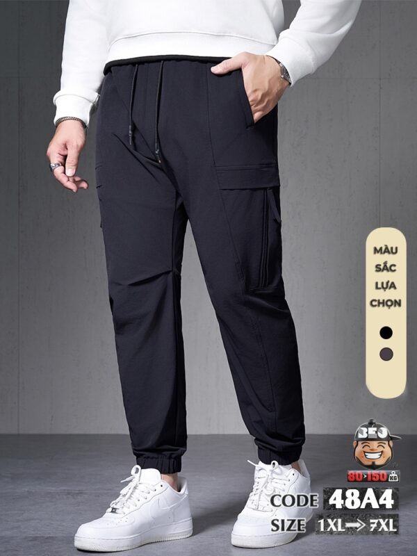 Quần dài jogger legging ống túm chỉ nổi phối túi hợp phong cách cá tính 1