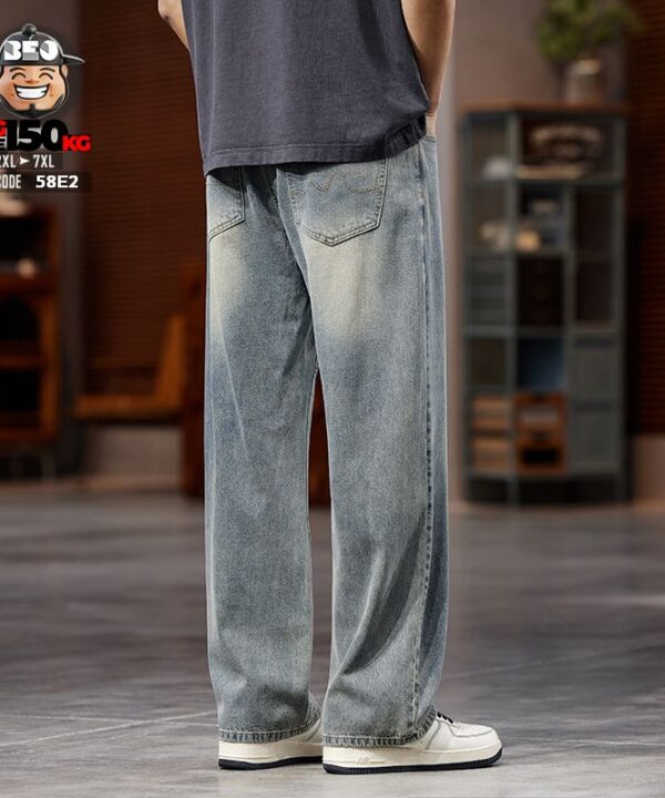 Quần dài Jean Denim cotton ống suông lưng thắc wax khói vintage 22 Quần dài Jean Denim cotton ống suông lưng thắc wax khói vintage 17