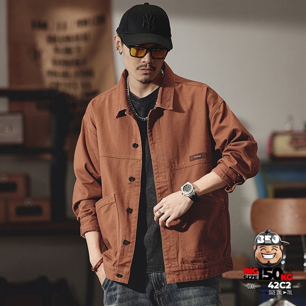 Áo khoác sơ mi phối túi 2 bên dưới phong cách retro 3 Áo khoác sơ mi phối túi 2 bên dưới phong cách retro - Ảnh 3