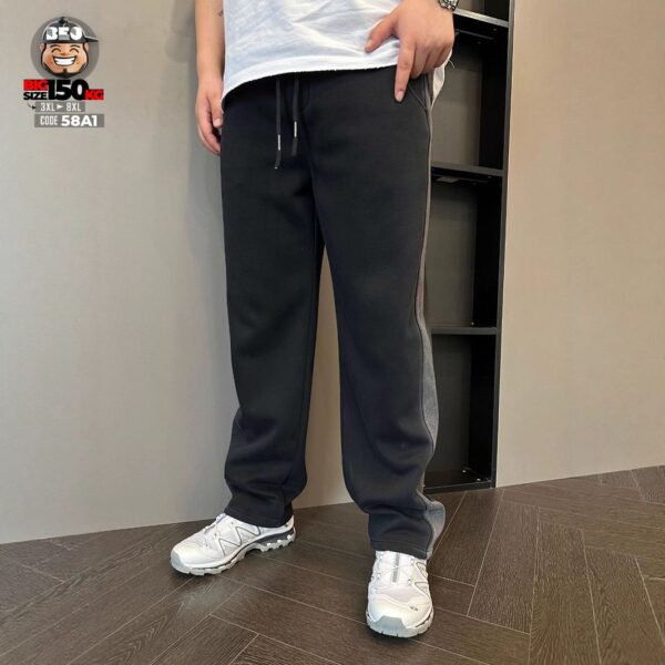 Quần dài jogger ống suông nhấn khối bên hong chỉ nổi tide band 1