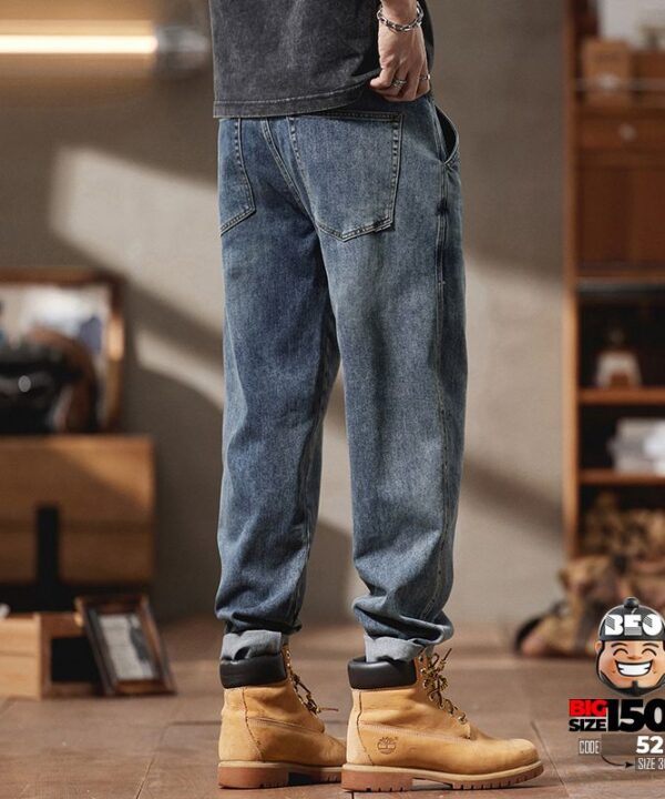 Quần dài jean thun wash bạc relaxed fit ống suông phong cách retro 8 Quần dài jean thun wash bạc relaxed fit ống suông phong cách retro 3