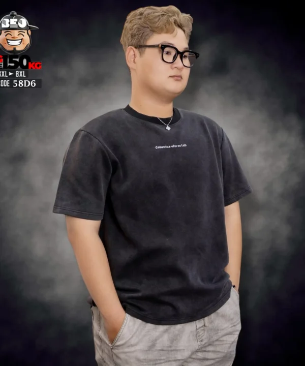 Alternative view of Áo thun tay ngắn wax loan in text Gabsperine sau áo