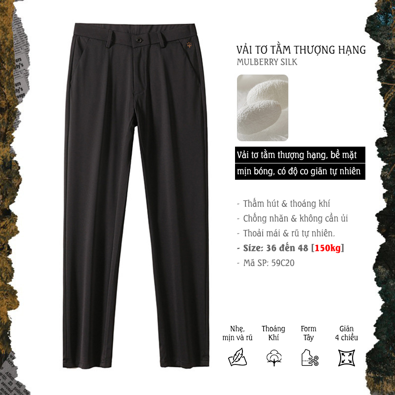 Quần dài Tây coton co giãn mịn premium style 1 Quần dài Tây coton co giãn mịn premium style