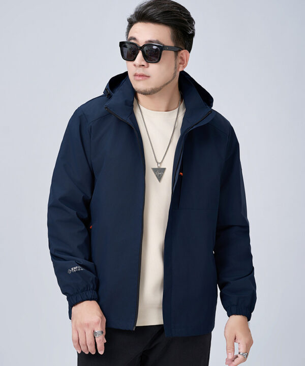 Áo khoác jacket poly phối nón outdoor tối giản 7 Áo khoác jacket poly phối nón outdoor tối giản 2