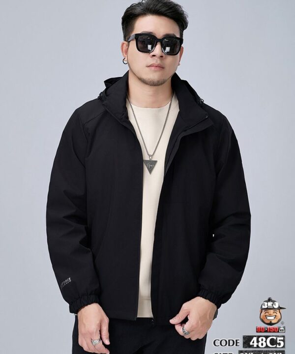 Áo khoác jacket poly phối nón outdoor tối giản 9 Áo khoác jacket poly phối nón outdoor tối giản 4