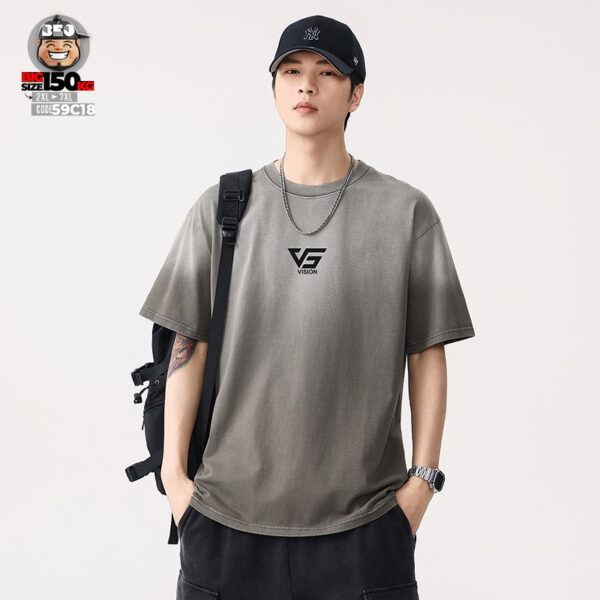 Áo thun tay ngắn cotton wash technology Vison logo retro style 1
