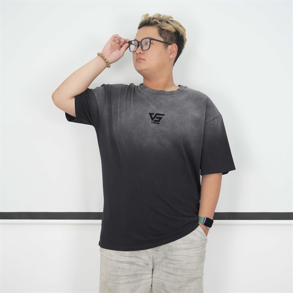 Áo thun tay ngắn cotton wash technology Vison logo retro style 3 Áo thun tay ngắn cotton wash technology Vison logo retro style - Ảnh 3