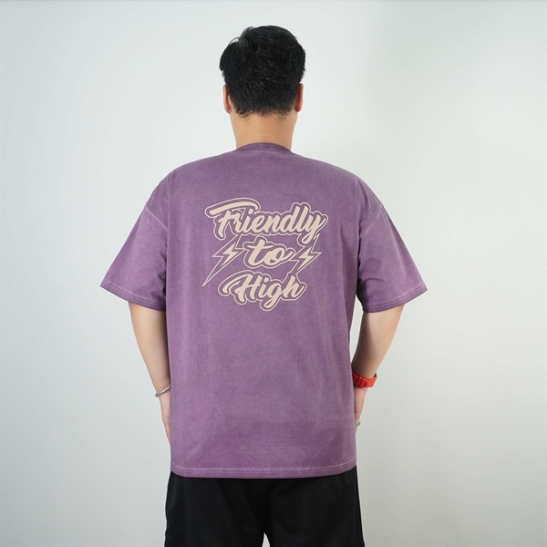 Áo thun tay ngắn cotton thick fabric in chữ friendly phong cách oldschool 4 Áo thun tay ngắn cotton thick fabric in chữ friendly phong cách oldschool - Ảnh 4