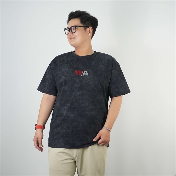 Áo thun tay ngắn cotton co giãn họa tiệt chữ WA cá tính retro sytle