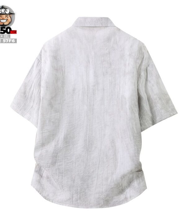 Áo sơ mi tay ngắn tone basic loang khói chất vải rũ thoáng 7 Áo sơ mi tay ngắn tone basic loang khói chất vải rũ thoáng 3