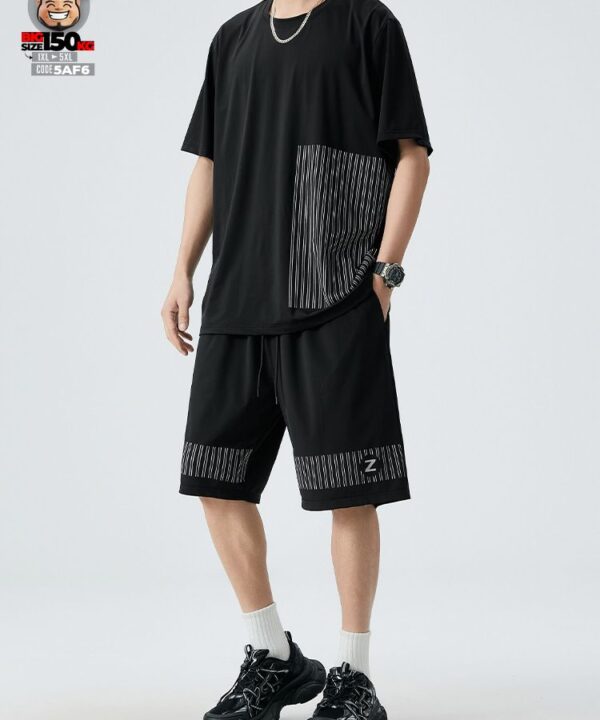 Đồ bộ thun băng tơ lạnh họa tiết sọc cá tính