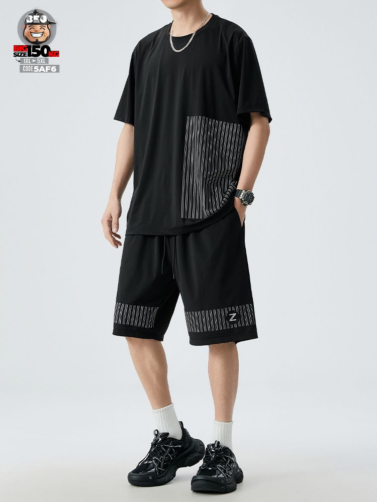 Đồ bộ thun băng tơ lạnh họa tiết sọc cá tính 1 Đồ bộ thun băng tơ lạnh họa tiết sọc cá tính