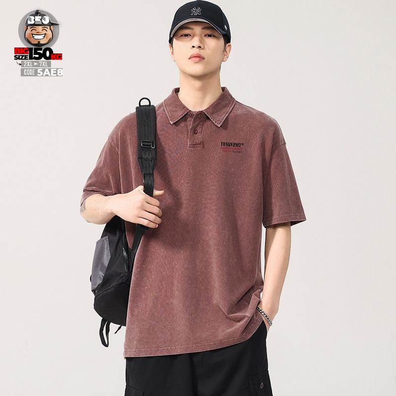 Áo thun tay ngắn Polo vải Pique cotton form rộng US classic style wash nhẹ cách điệu Unity 1987 2 Áo thun tay ngắn Polo vải Pique cotton form rộng US classic style wash nhẹ cách điệu Unity 1987 - Ảnh 2