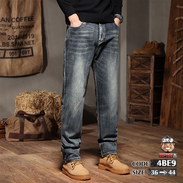 Quần dài jean ống slim fit wax xước casual