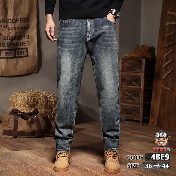 Quần dài jean ống slim fit wax xước casual 5 Quần dài jean ống slim fit wax xước casual - Ảnh 5