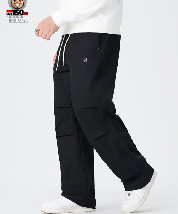 Quần dài thun polyester ống rộng phong cách tầng họa tiết thêu cá tính 7 Quần dài thun polyester ống rộng phong cách tầng họa tiết thêu cá tính 2