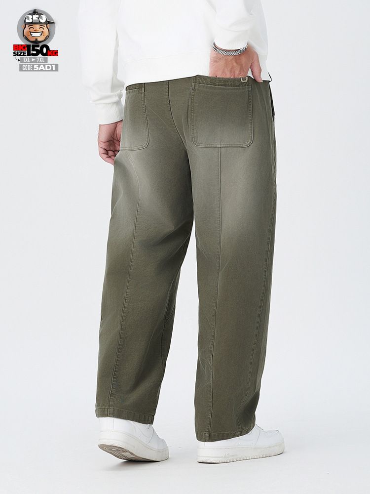 Quần dài jogger cotton form rộng giấu đùi wax khói vải suông rũ 3 Quần dài jogger cotton form rộng giấu đùi wax khói vải suông rũ - Ảnh 3