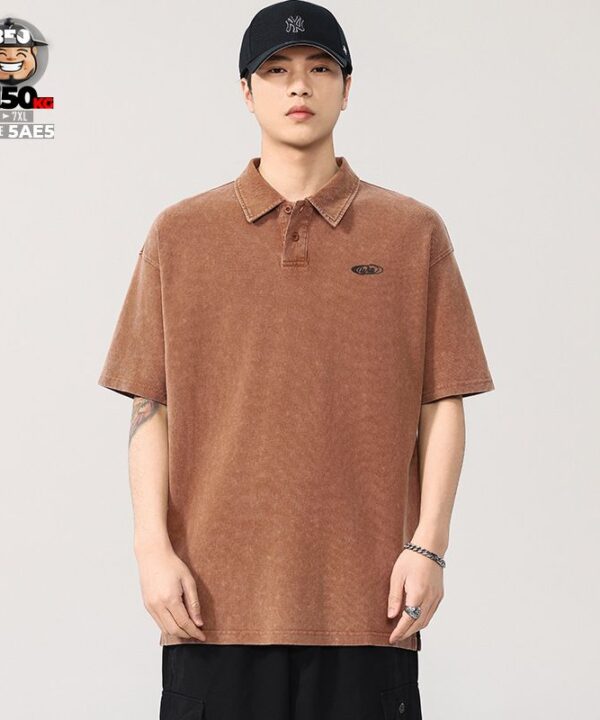 Áo thun tay ngắn Polo vải Pique cotton form rộng US classic style wash nhẹ cách điệu logo Will