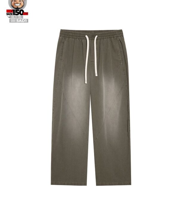 Quần dài jogger cotton form rộng giấu đùi wax khói vải suông rũ 9 Quần dài jogger cotton form rộng giấu đùi wax khói vải suông rũ 4