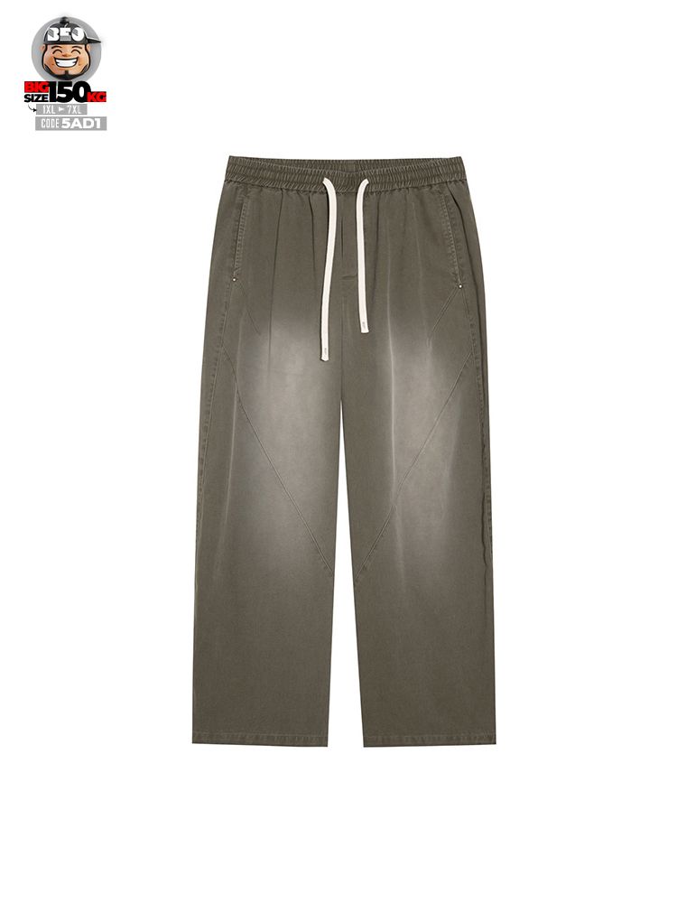 Quần dài jogger cotton form rộng giấu đùi wax khói vải suông rũ 5 Quần dài jogger cotton form rộng giấu đùi wax khói vải suông rũ - Ảnh 5