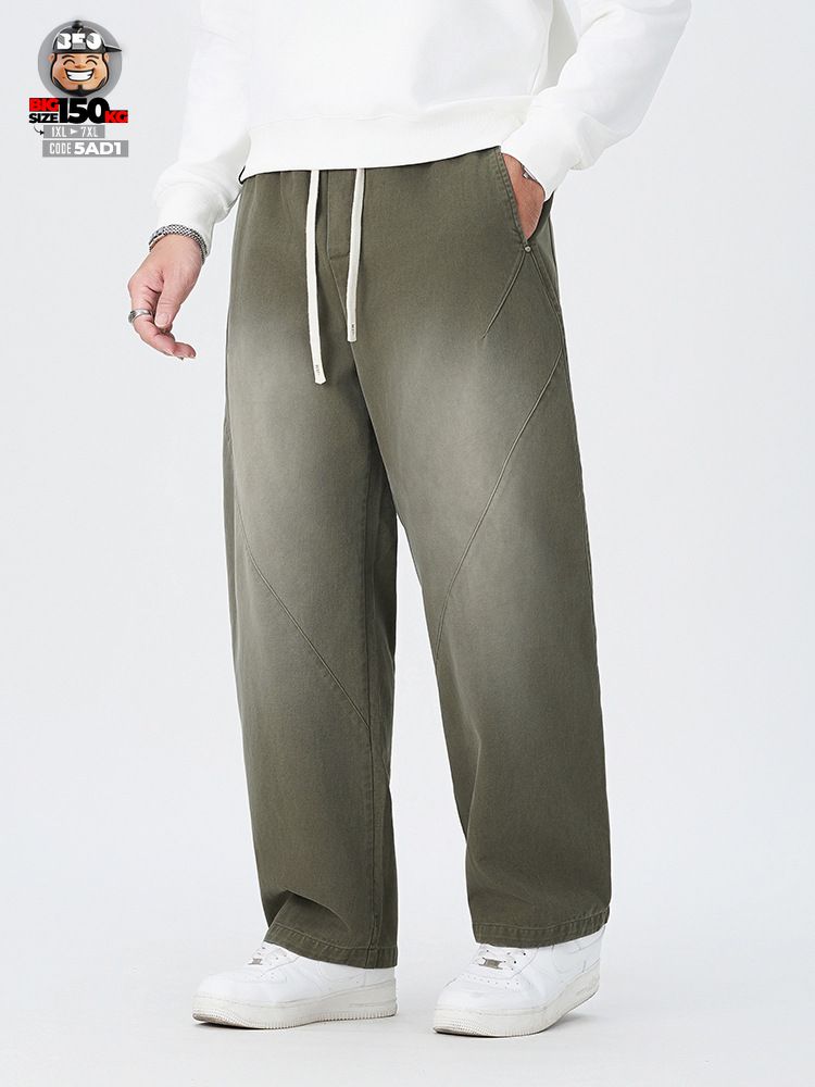 Quần dài jogger cotton form rộng giấu đùi wax khói vải suông rũ 4 Quần dài jogger cotton form rộng giấu đùi wax khói vải suông rũ - Ảnh 4