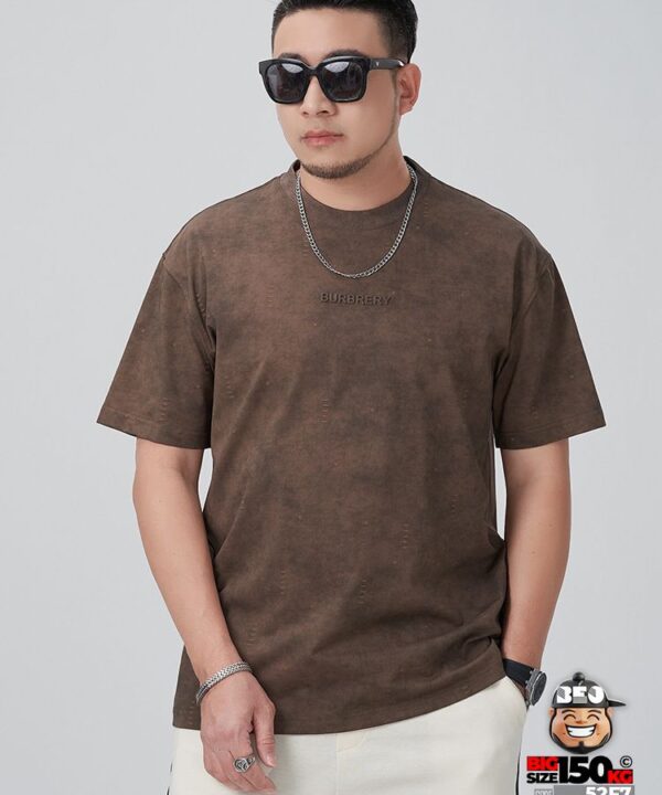 Áo thun tay ngắn Grunge Flow rách nhẹ giả distressed lecture Burbrery in nổi