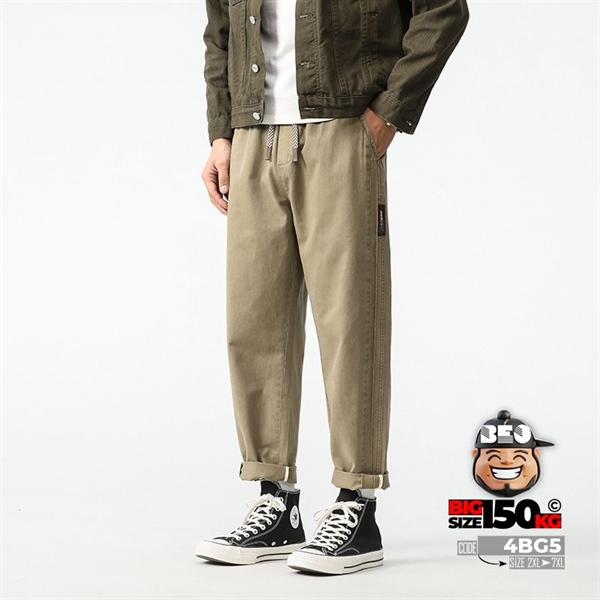 Quần dài Kaki cotton chỉ nổi bên hông with PenGas