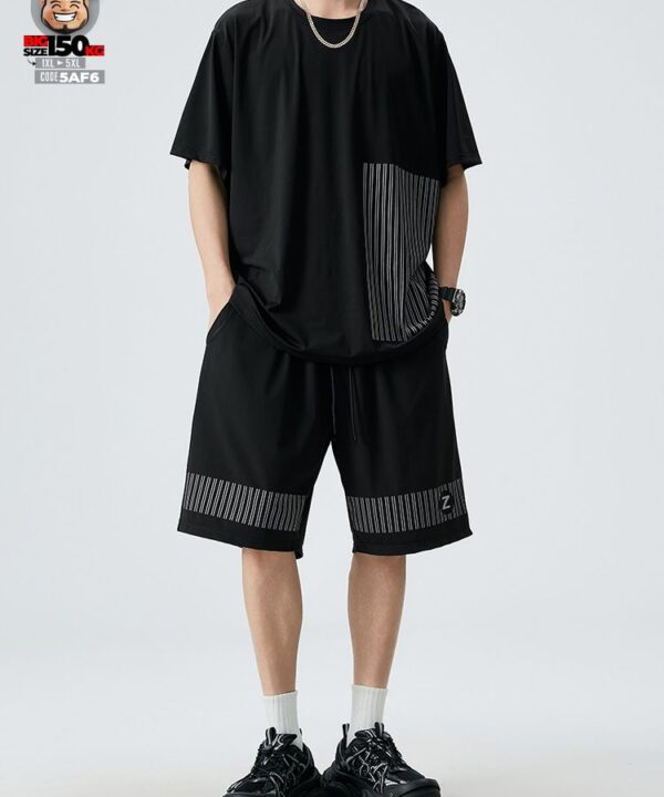 Alternative view of Đồ bộ thun băng tơ lạnh họa tiết sọc cá tính